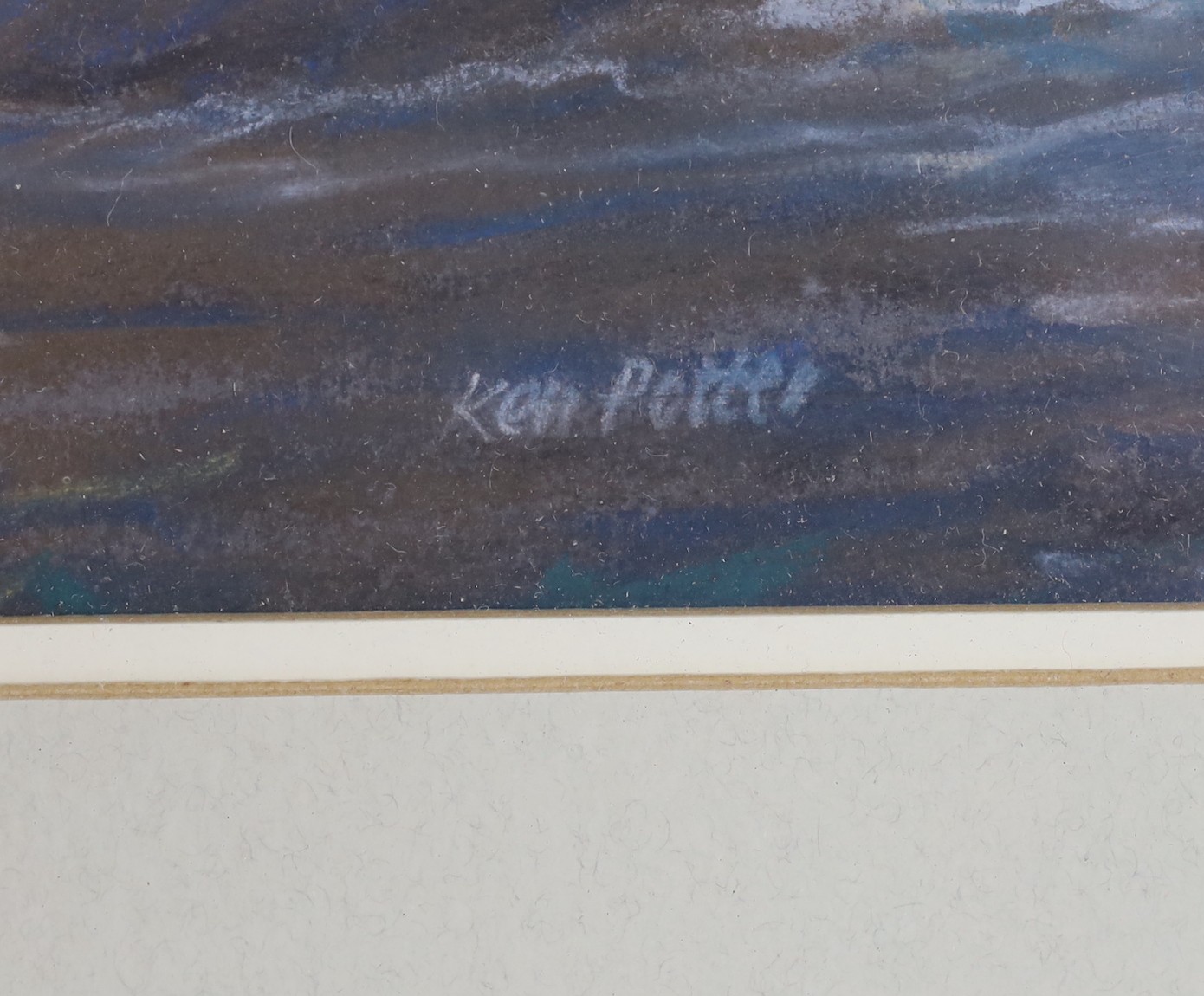 Ken Potter, pastel, 'The Majestic Enters Port', signed, 34 x 47cm